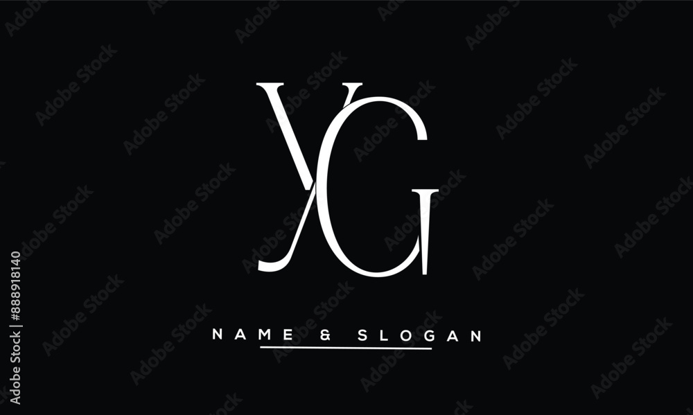 GY, YG, G, Y Abstract Letters Logo Monogram GY, YG, G, Y Abstract Letters Logo Monogram