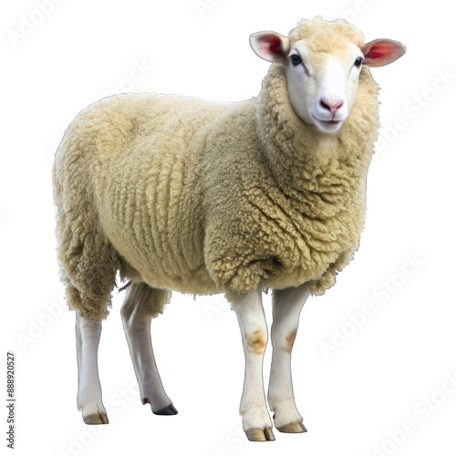 Side view of sheep isolated on transparent background