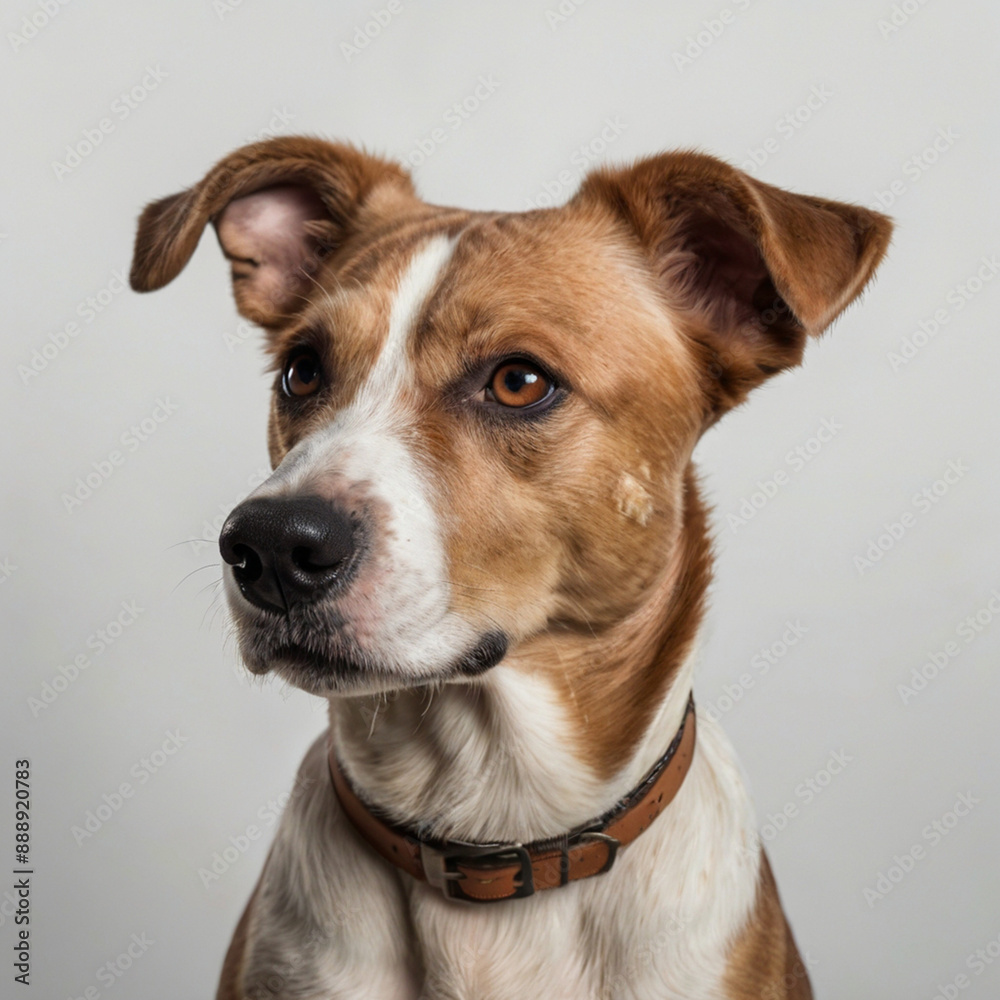 a dog on a white background