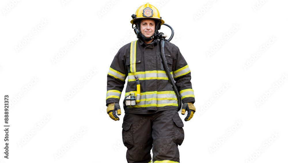 firefighter isolated on white firefighter isolated on white