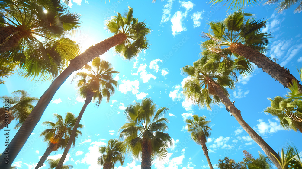palm tree and sky palm tree and sky