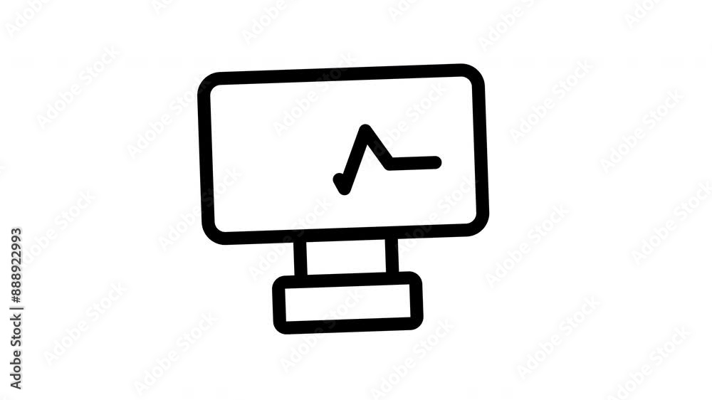 Animated pulse monitor line icon on transparent background, medical animation, 4k video motion graphic with alpha channel, use for web design, mobile apps, ui design Animated pulse monitor line icon on transparent background, medical animation, 4k video motion graphic with alpha channel, use for web design, mobile apps, ui design