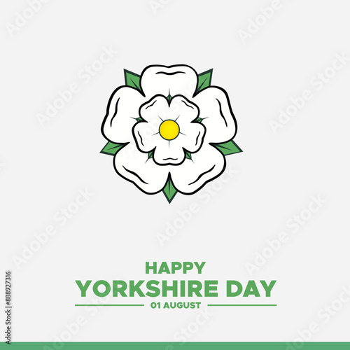 Yorkshire Day held on 01 August, editable Yorkshire Day template, Yorkshire Day stock illustration, eps file. 