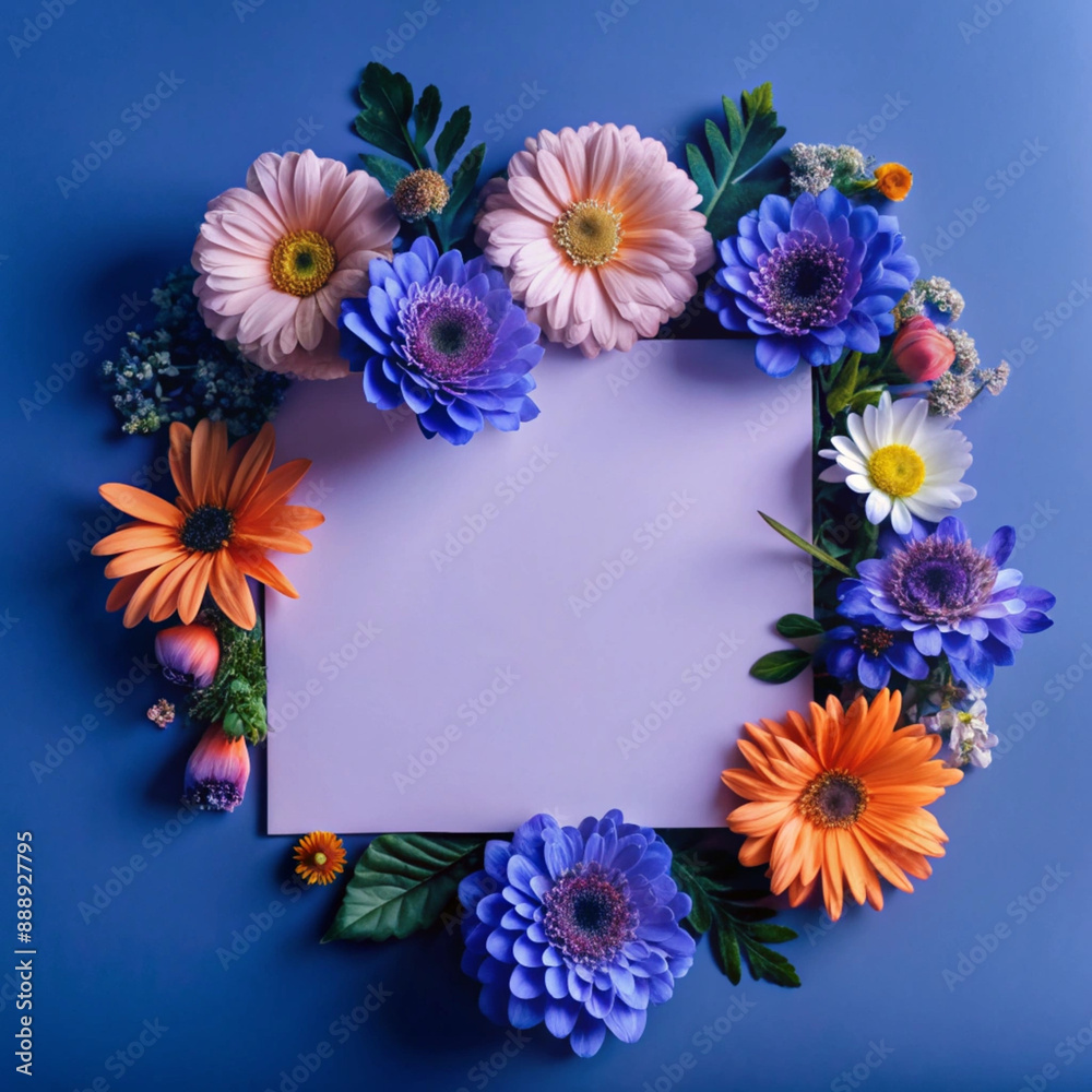 Charming card decorated with flowers on a clean light background, perfect for greetings, invitations,wedding or special occasions Charming card decorated with flowers on a clean light background, perfect for greetings, invitations,wedding or special occasions