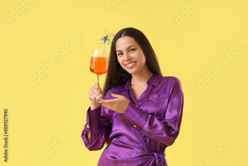Young woman with aperol spr...