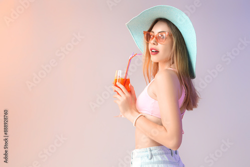 Young woman in sunglasses w...
