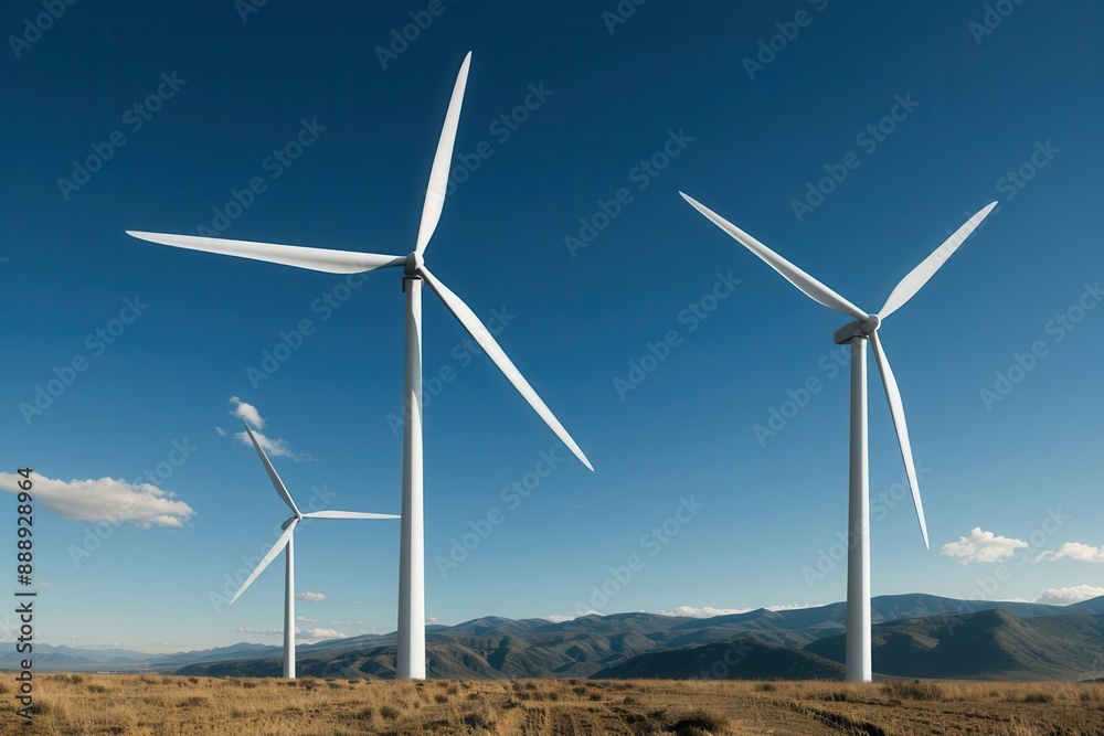 Wind turbines in a field, representing renewable energy efforts Wind turbines in a field, representing renewable energy efforts