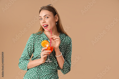 Beautiful young woman with ...