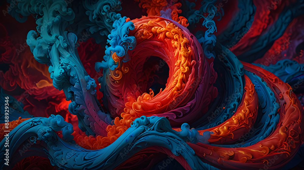 abstract fractal background, ai generated abstract fractal background, ai generated
