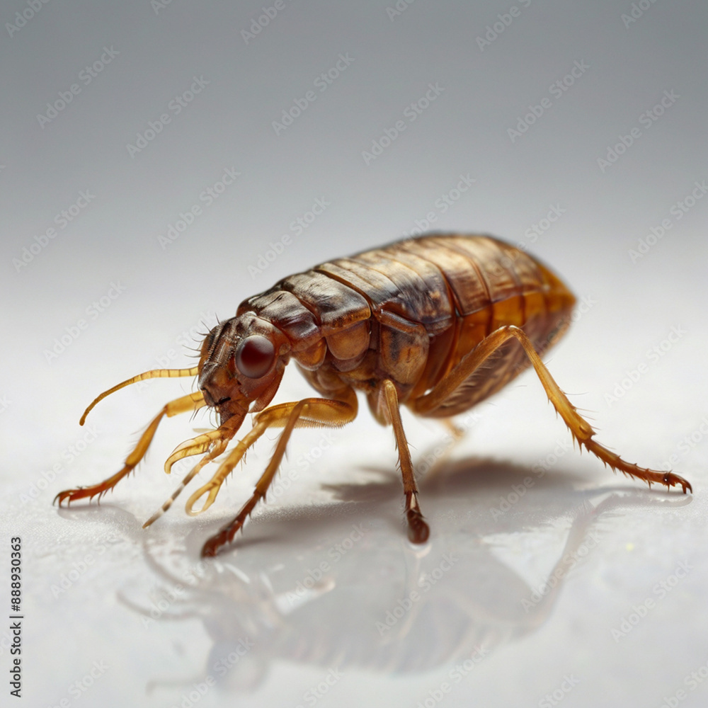 a flea on a white background