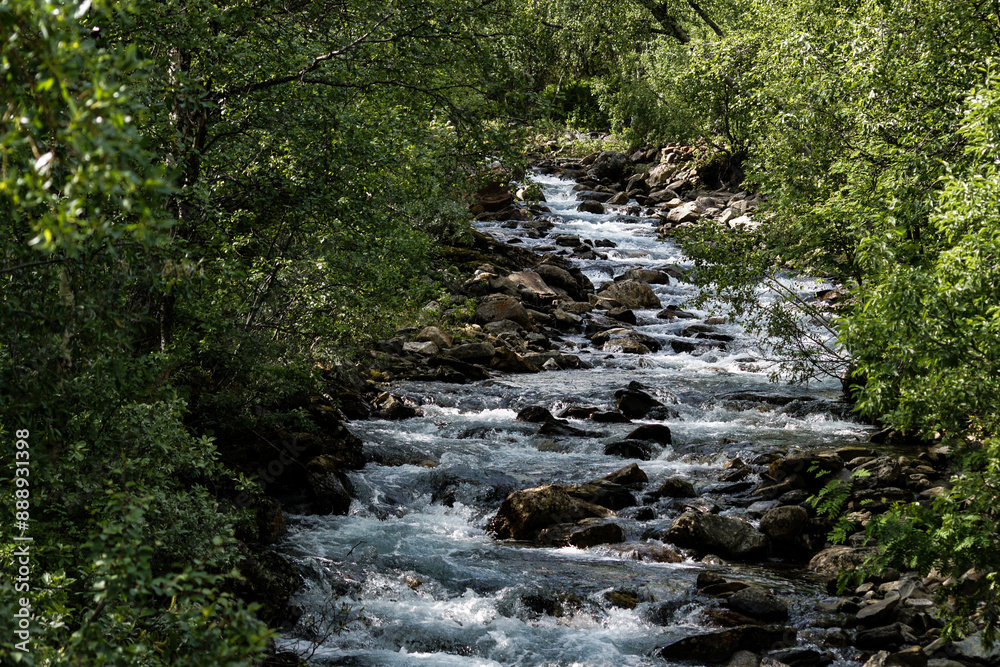 Fototapeta premium Waterfall in the North of Sweden/ Norway