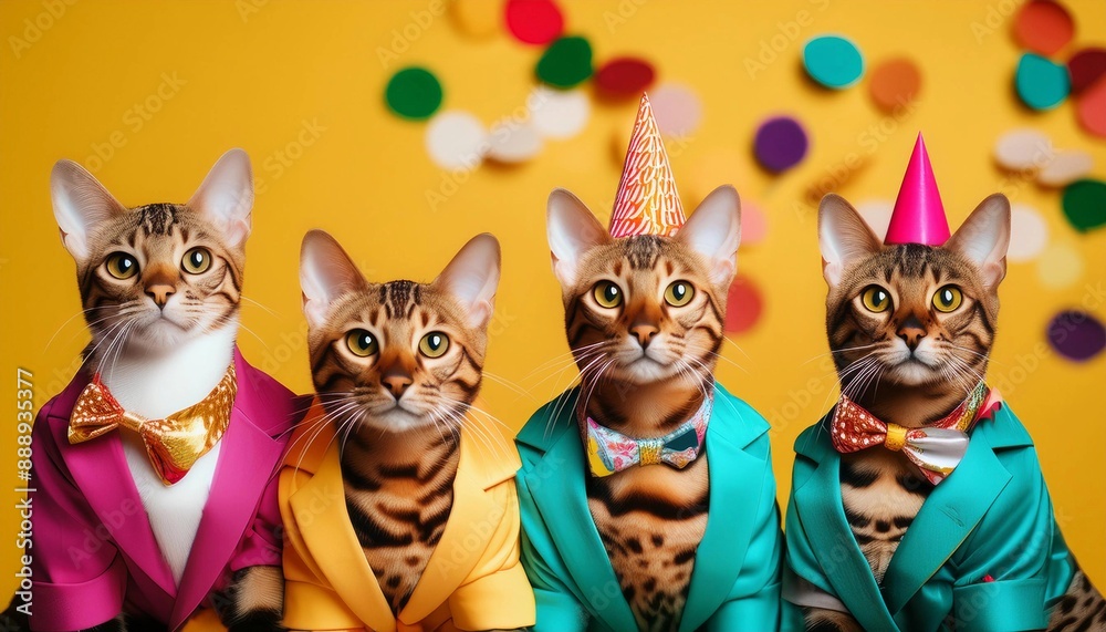 funny animals in party costumes, invitation card for party, birthday, carnival, company party, Banner funny animals in party costumes, invitation card for party, birthday, carnival, company party, Banner