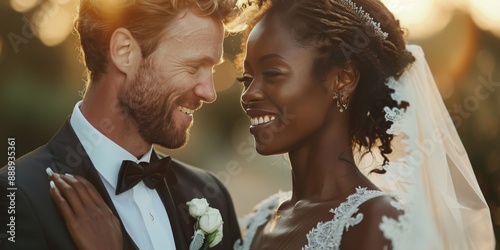 Bride and Groom Sharing a Moment of Intimacy on Their Wedding Day