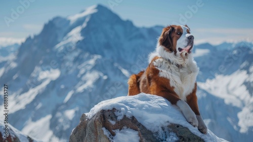 St. Bernard: With their gentle giant stature and friendly demeanor, St. Bernards are known for their patience and history in mountain rescue work.
 photo