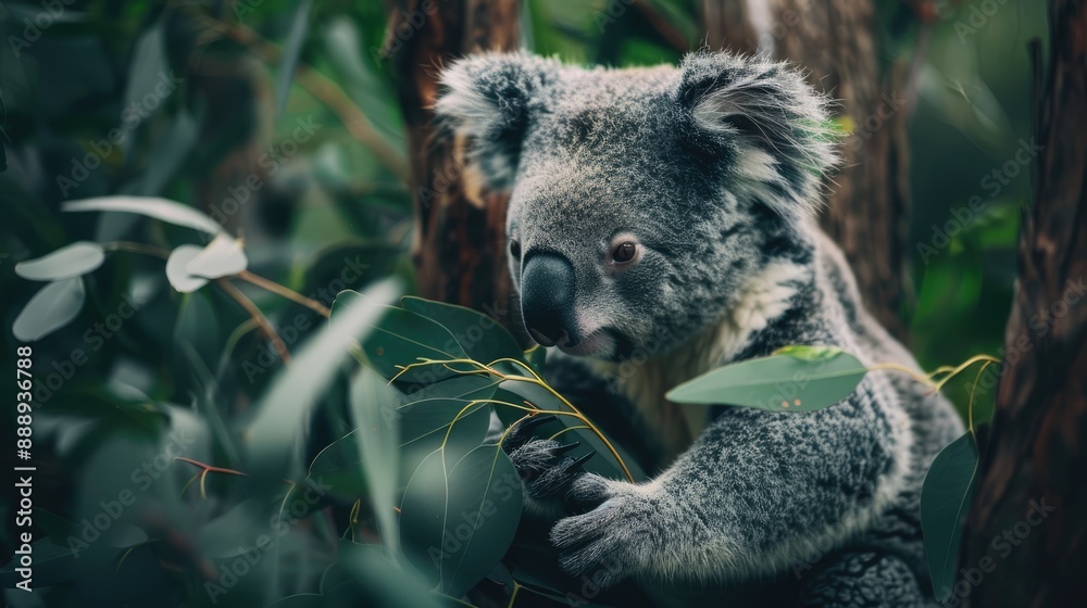 Koala in its Natural Habitat Koala in its Natural Habitat
