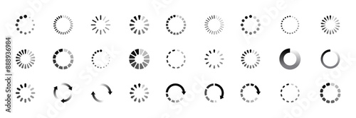 collection of loading and buffering symbols for websites