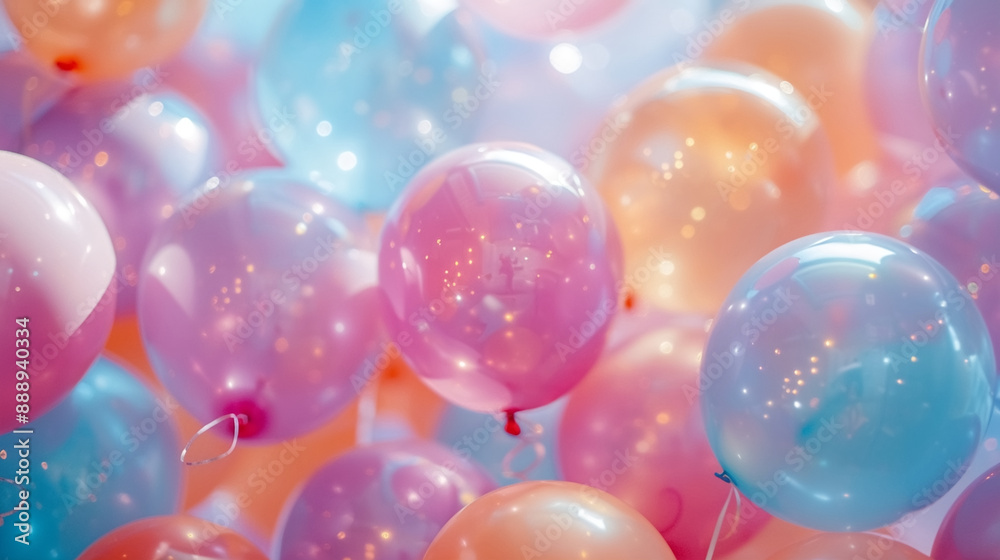 vibrant holographic gradient balloons at birthday party event vibrant holographic gradient balloons at birthday party event