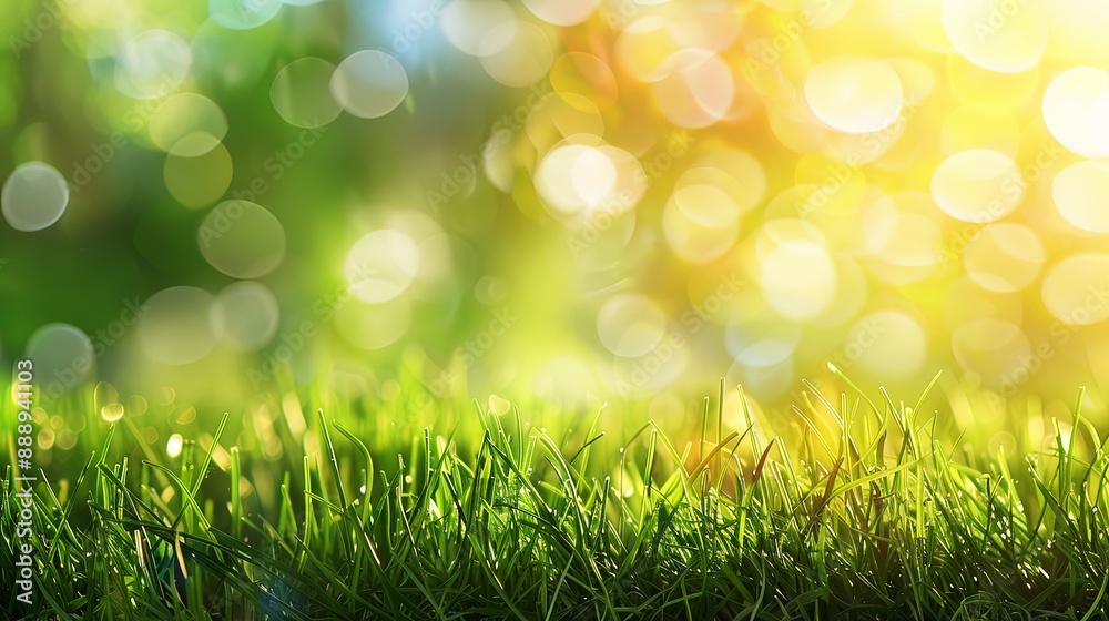 Obraz premium Lush Meadow Sunlit with Vibrant Spring Colors