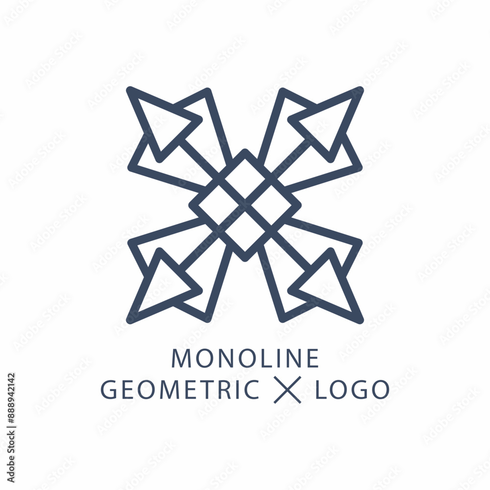 Geometric letter X creative agency logo template Geometric letter X creative agency logo template