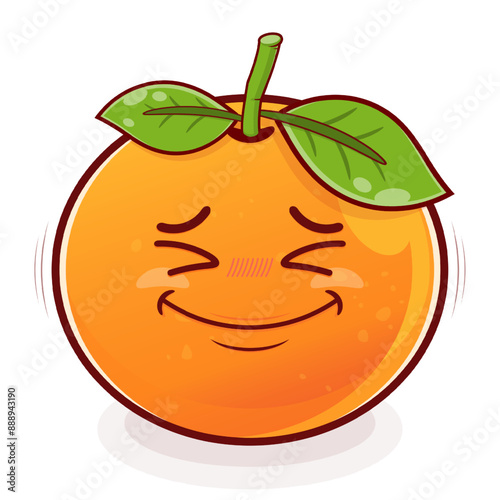 orange hurt face cartoon cute