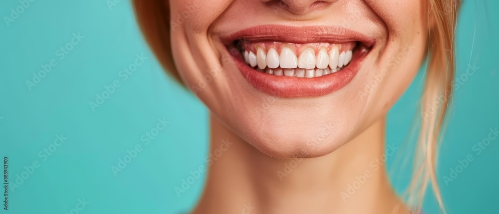 A close-up of a woman brushing her teeth, toothbrush in hand and in mouth A close-up of a woman brushing her teeth, toothbrush in hand and in mouth