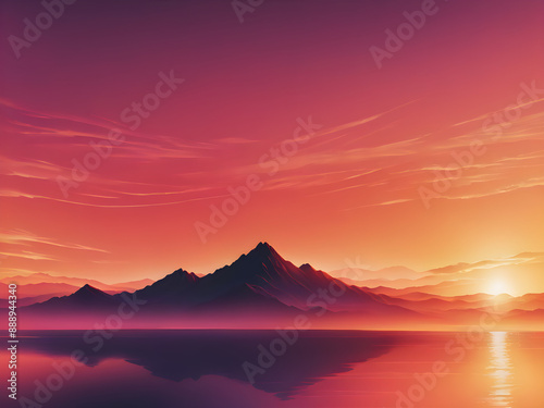 Warm sunset gradient background