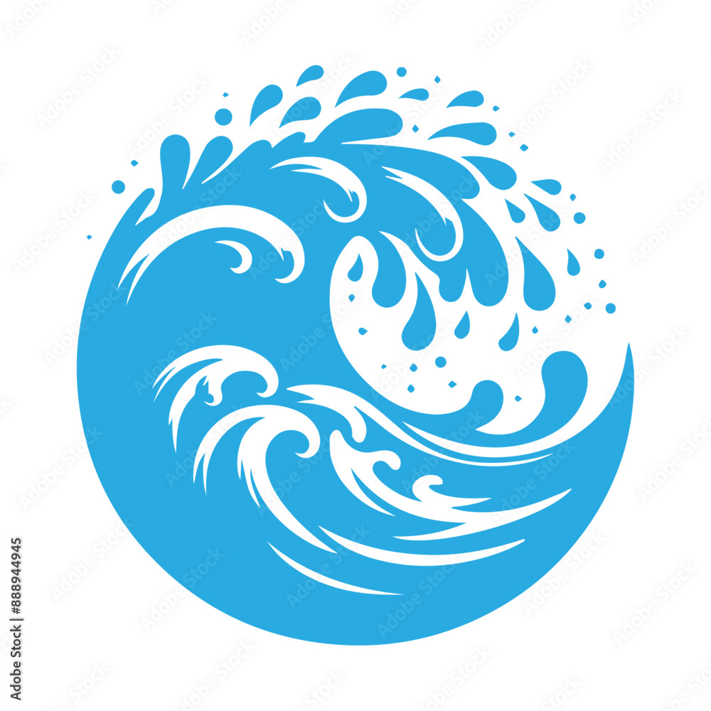 Aqua water splash clip Aqua water splash clip