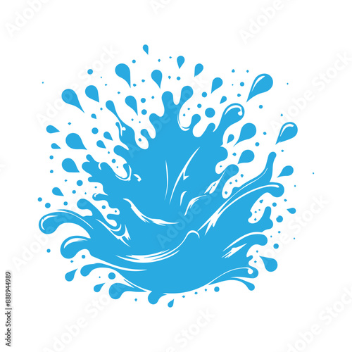 Aqua water splash clip 