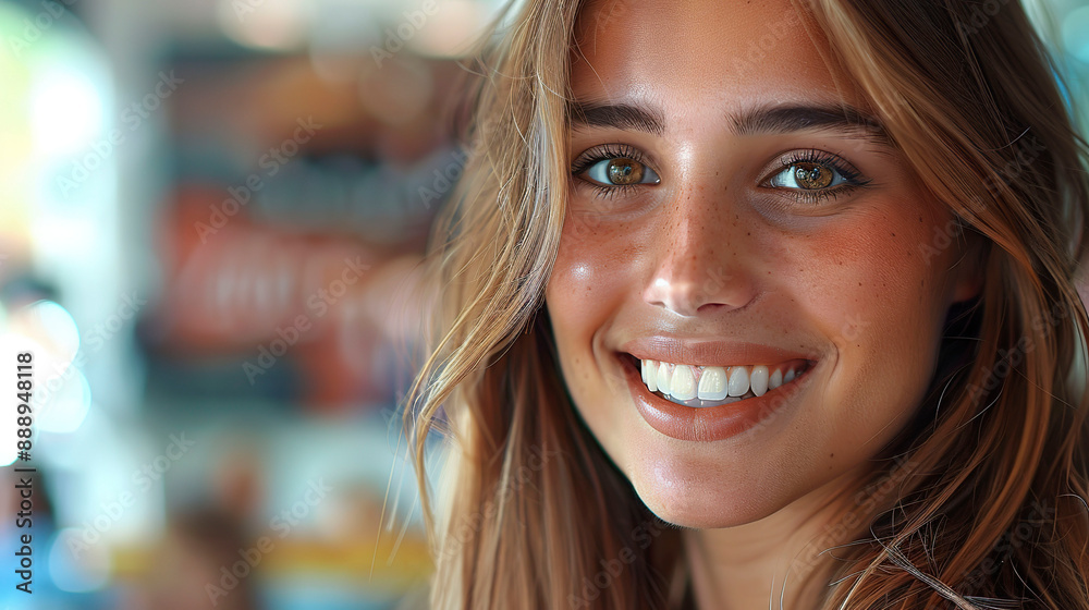 Beautiful smiling young woman with healthy white teeth. Beautiful smiling young woman with healthy white teeth.