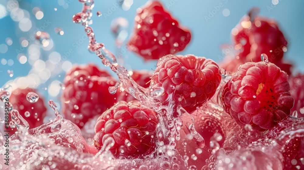 Dejuiced Raspberry Photography of circular raspberry juice splash swi 220 fruit, food, red ...