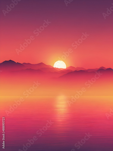 Warm sunset gradient background