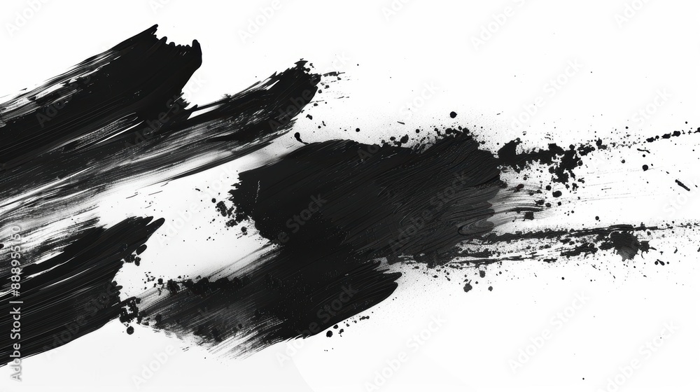 Abstract Black Paint Splashes Abstract Black Paint Splashes