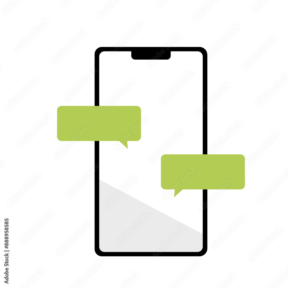 SNSアプリとスマートフォンのイラスト SNSアプリとスマートフォンのイラスト