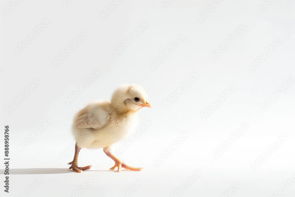 A Baby Chick Taking Its First Steps A Baby Chick Taking Its First Steps