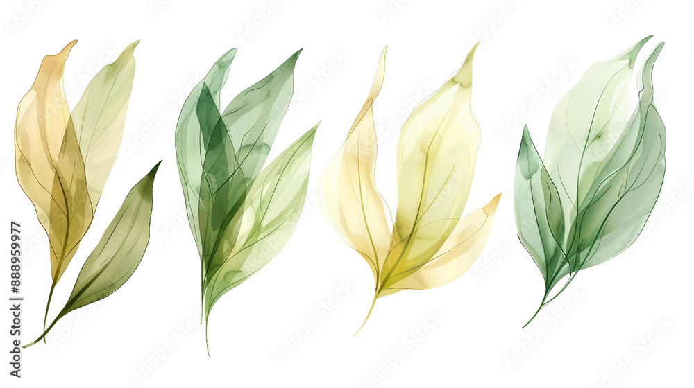 A stunning collection of leaves on a transparent background, showcasing vibrant colors and intricate textures. A stunning collection of leaves on a transparent background, showcasing vibrant colors and intricate textures.