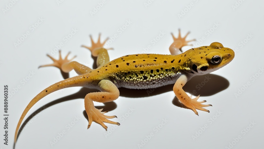 Naklejka premium Real photo of new born salamander on plain white background