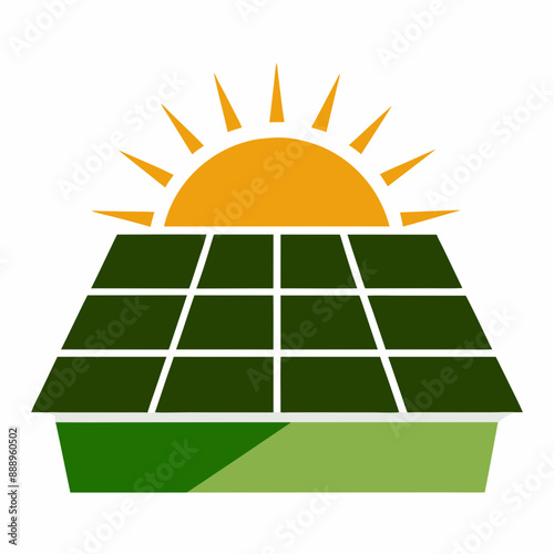 Solar panels, solar energy, ecology, eco, bio, nature, nature, nature protection, icons,  ai generative	