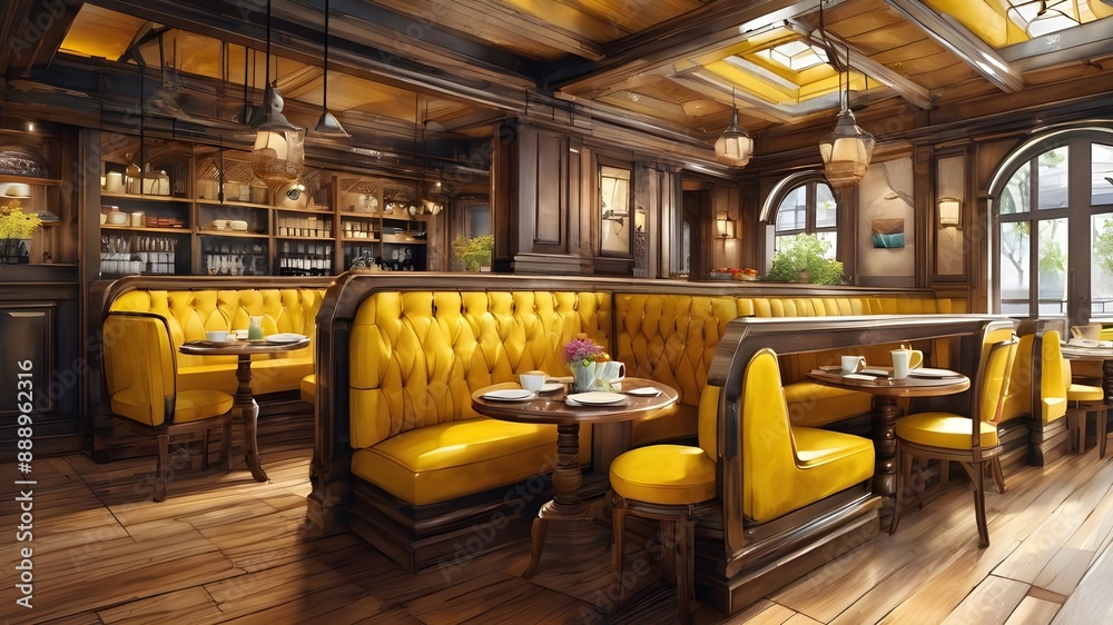 Fototapeta premium Interior design of cafe