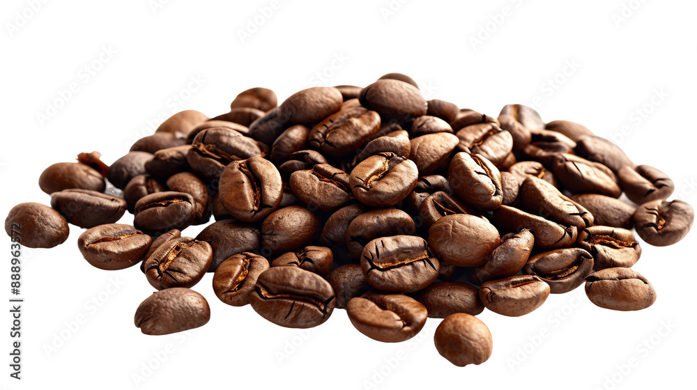 Coffee beans isolated on a transparent background offer a visually striking representation of gourmet coffee. Perfect for coffee lovers. Coffee beans isolated on a transparent background offer a visually striking representation of gourmet coffee. Perfect for coffee lovers.