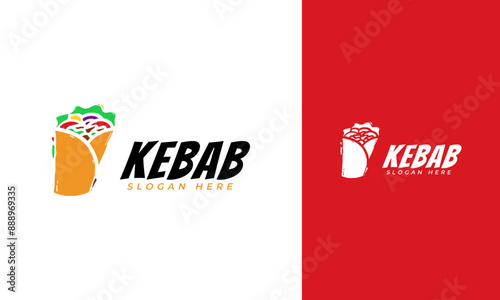 Kebab logo design. Turkey street food with modern or simple style.