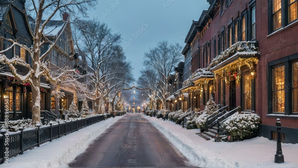 Fototapeta premium street in winter