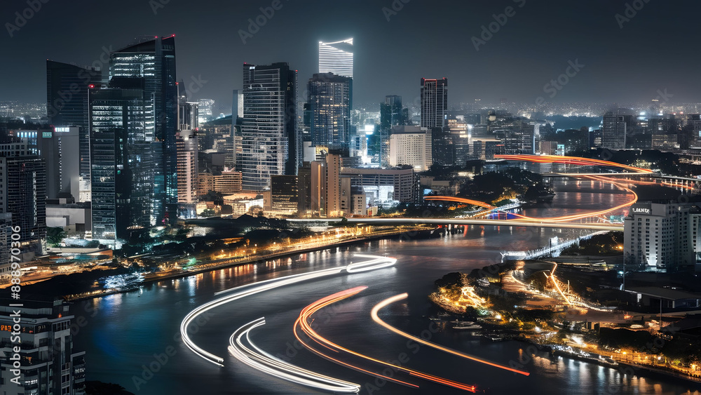 Fototapeta premium Cityscape photography vibrant