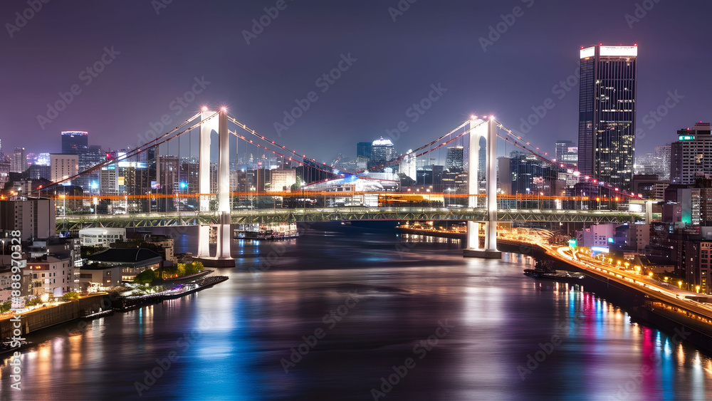 Naklejka premium Cityscape photography vibrant