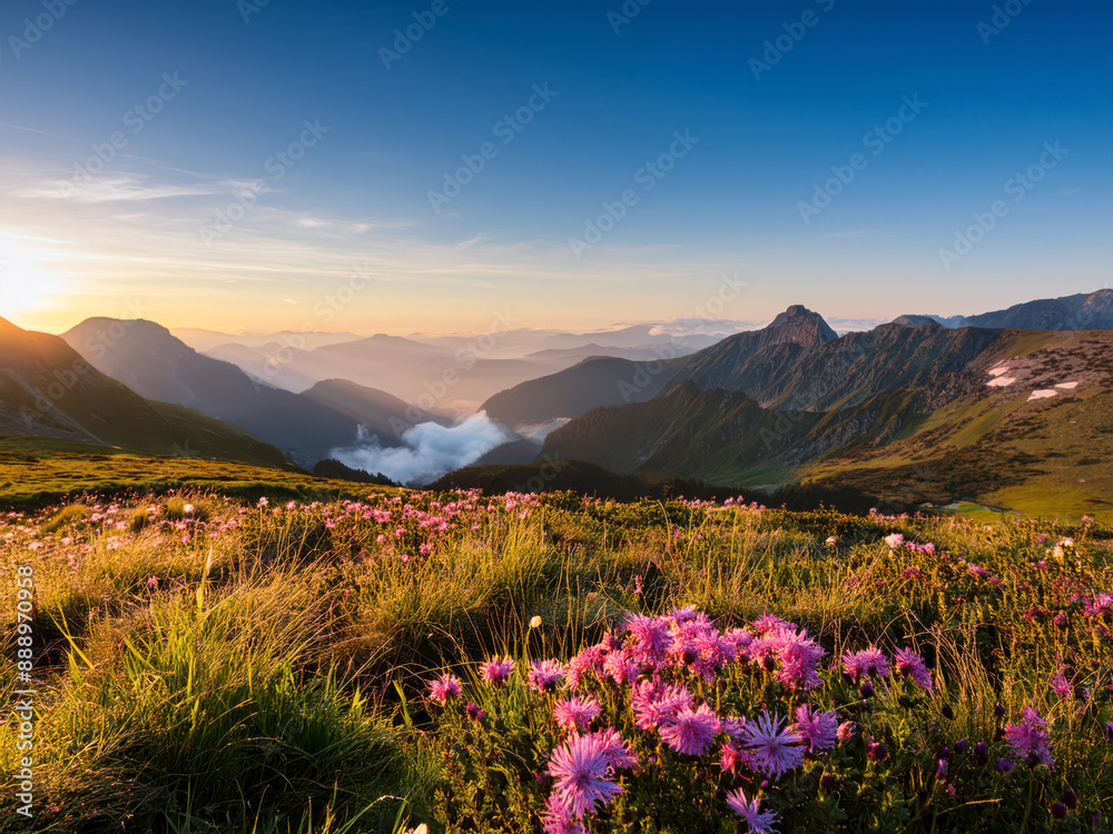 Fototapeta premium spring in the mountains