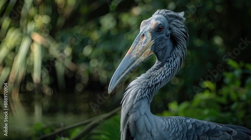 The Shoebill Balaeniceps rex also known as Whalehead or Shoe billed Stork is a very large stork like bird photo