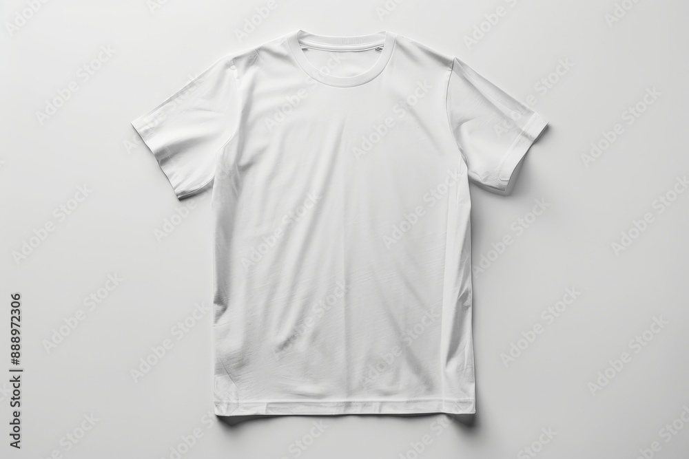 White T-Shirt Mockup on White Background. White T-Shirt Mockup on White Background.