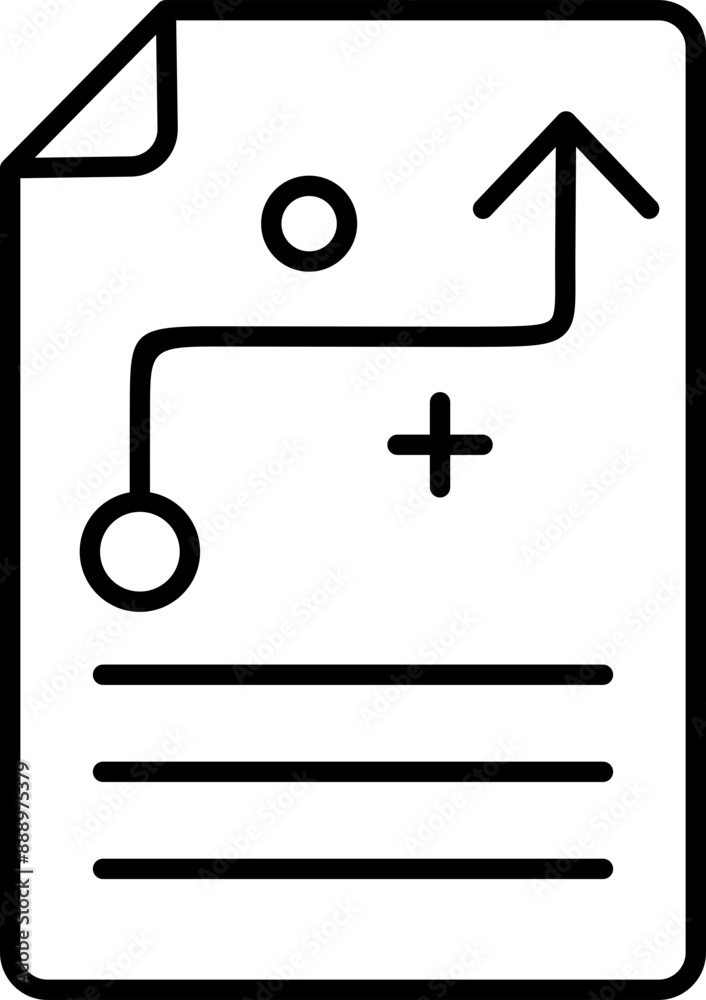 Fototapeta premium Strategy Icon Outline Style