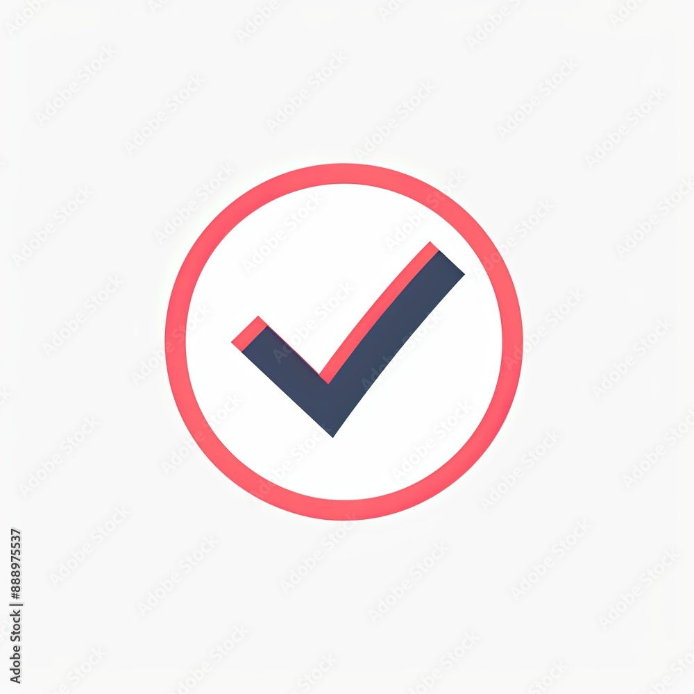Check mark icon illustration. White background Check mark icon illustration. White background