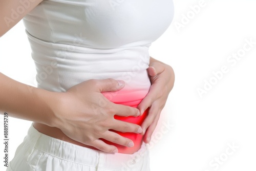 Woman Experiencing Abdominal Pain