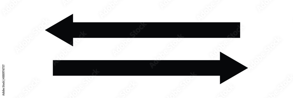 Long arrows icon set. Vector set of trendy long arrows left and right in flat style. Black arrows vector illustration. Icons isolated. Long arrows icon set. Vector set of trendy long arrows left and right in flat style. Black arrows vector illustration. Icons isolated.